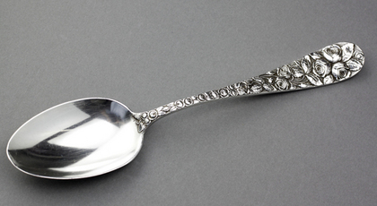Sterling Silver Baltimore Rose Tablespoon - Schofield & Co, Christening Spoon